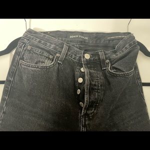 Black farrah wise leg aritzia jeans